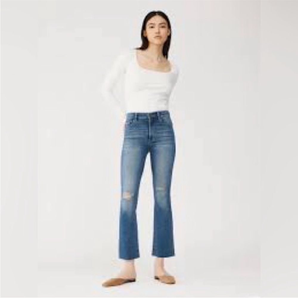 DL1961 | Bridget Boot Instasculpt Cropped Distressed Jeans Women’s Size 27